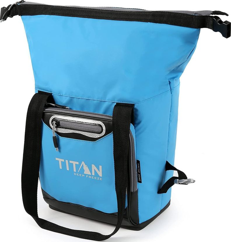 Cooler Deep Freeze 12 Latas Plegable Celeste Titan-1