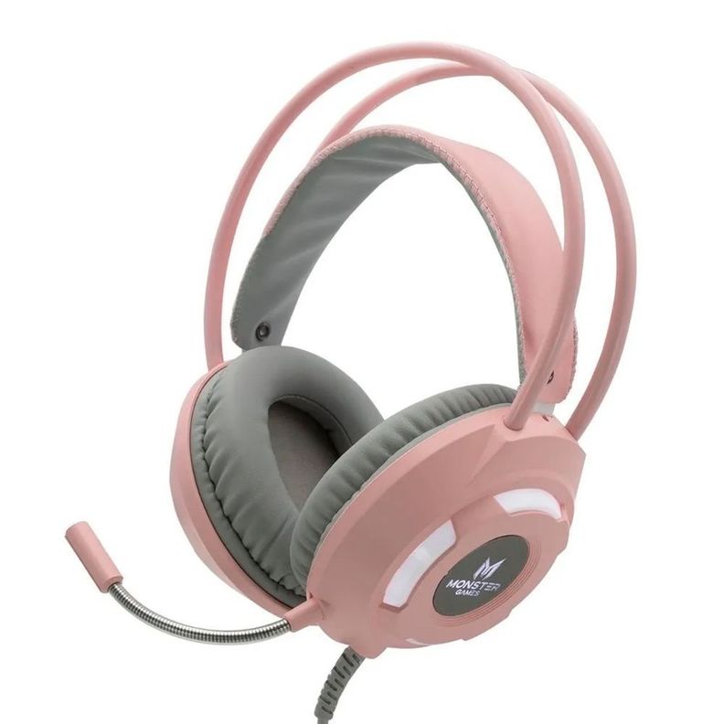 Audifono Gamer Monster Girl Warm Rosa - Malik-0
