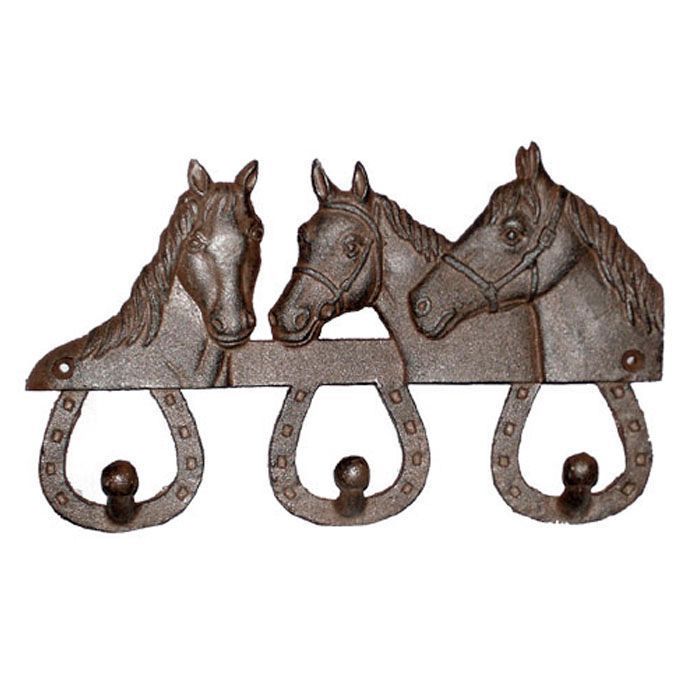 Perchero de pared diseño caballos-0