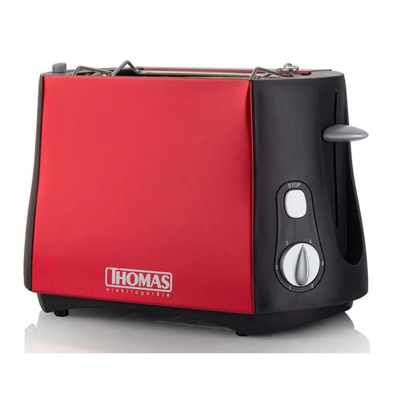 Tostador De Pan Electrico 6N 800W Rojo Th-120r Thomas-1