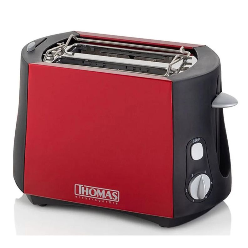 Tostador De Pan Electrico 6N 800W Rojo Th-120r Thomas-0