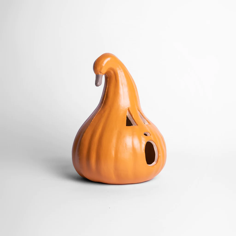 Adorno Calabaza Con Luz Led 30x23cm F&m Halloween-1