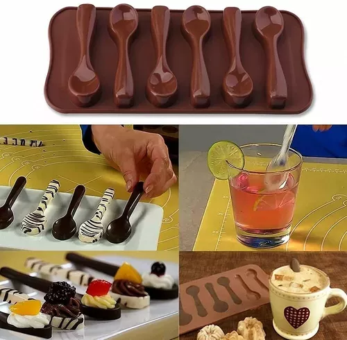 Moldes De Chocolate Moldes Silicona Chocolate Cucharas-4