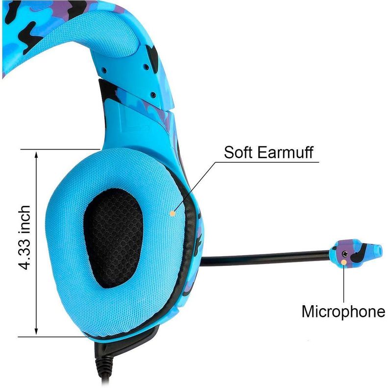Audifonos Gamer Onikuma K1 B Camouflage Navy Blue-2