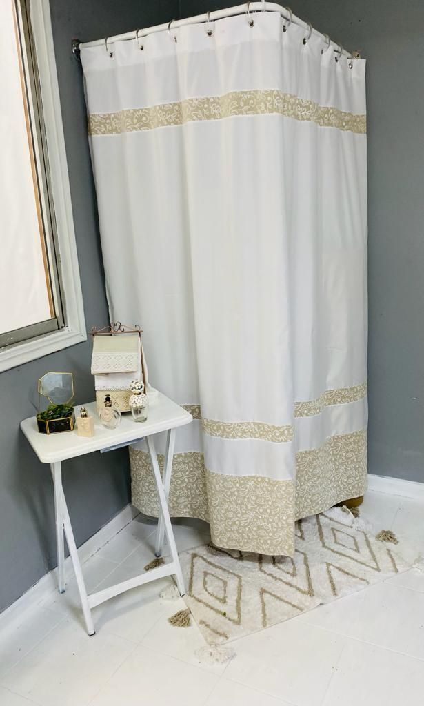Cortina de Baño Lino Estampado -0