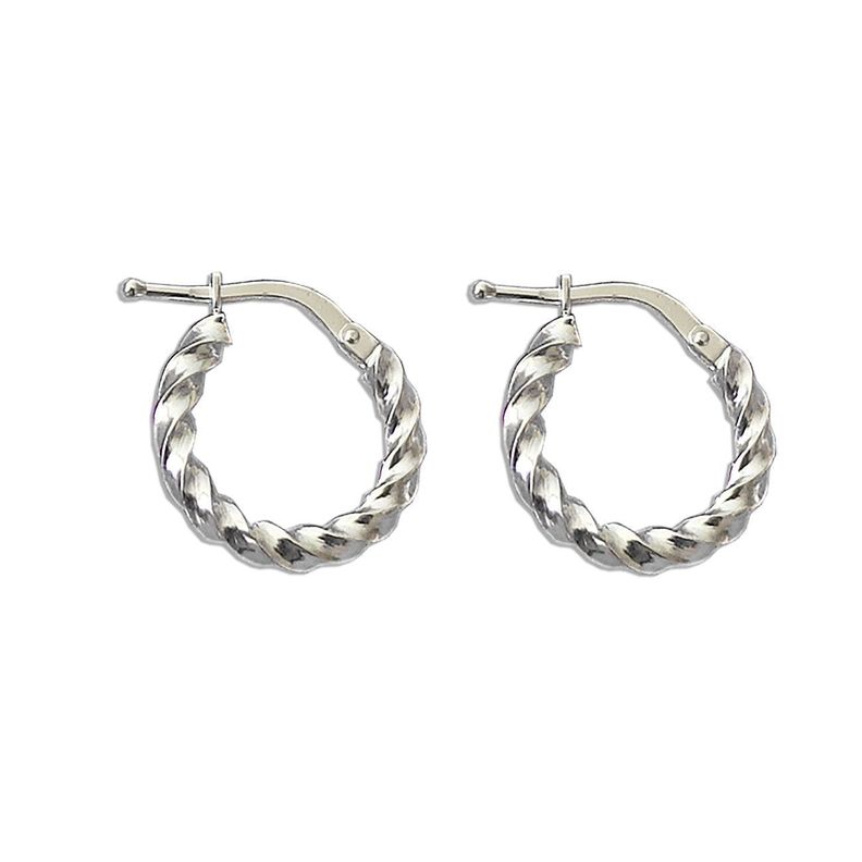 Aros De Plata Argollas Enroscada - MABELITA-0