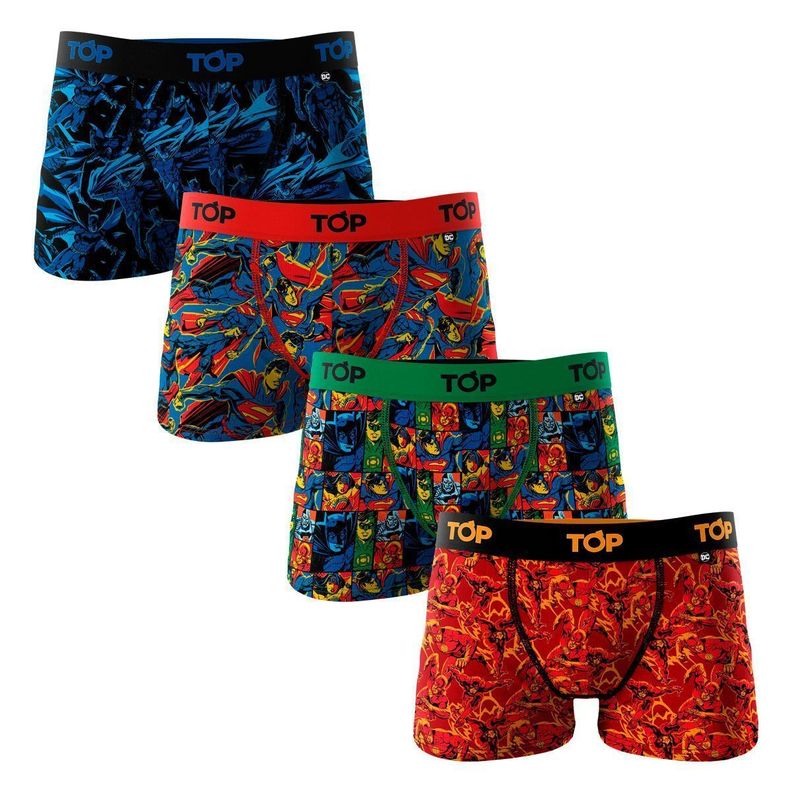Bóxer Niño Algodón Pack 4 SUPER MAN C4 Top-0