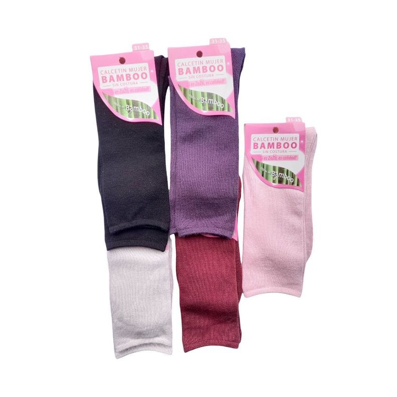 Calcetines Bambú Juvenil pack de 5 pares surtido de colores-0