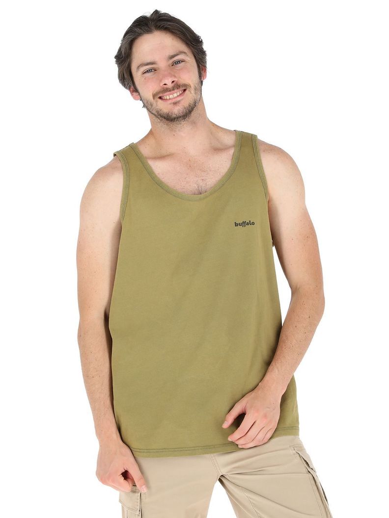 Polera Sin Mangas Abejorro Verde Hombre-0