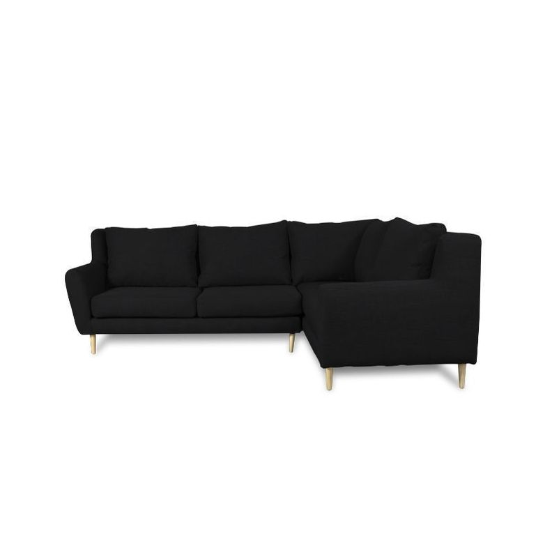 Seccional Lenora Chenille Tipo Lino Negro