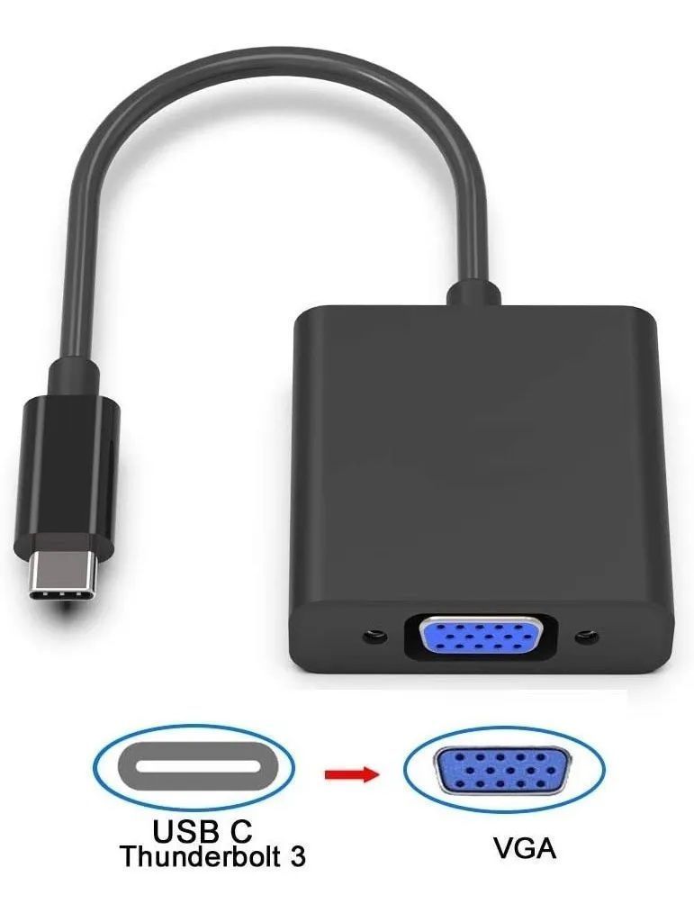 Adaptador Conversor Usb 3.1 Tipo C A Vga Macbook Notebook-2