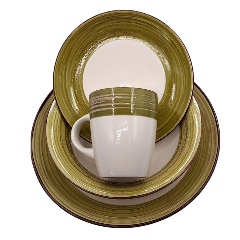 Juego De Loza Set 16 Pzas Vajillas Tazas Bowl-0