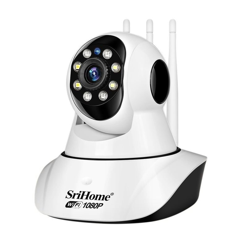 Cámara IP WIFI 2MP FHD 1080P SriHome SP029 Luz LED-0