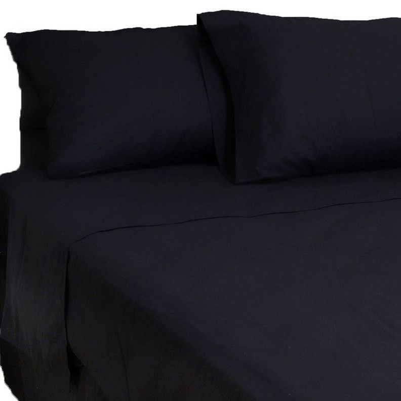 Sábana ArtHome - 1,5 Plazas - Negro -144 Hilos-0