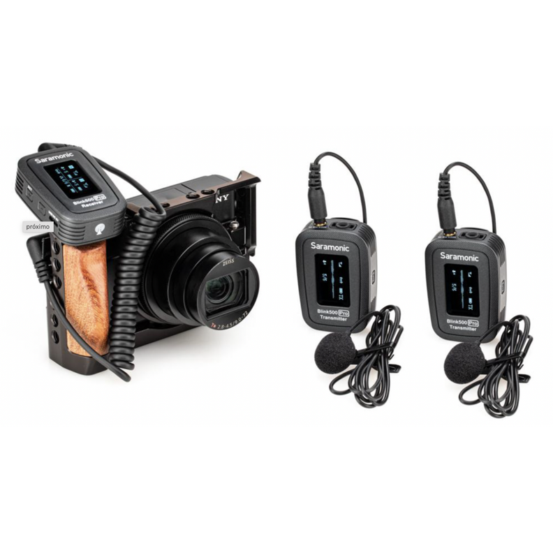 Microfono lavalier inalámbrico ULTRA PORTABLE UHF SARAMONIC BLINK500 PRO B2-1