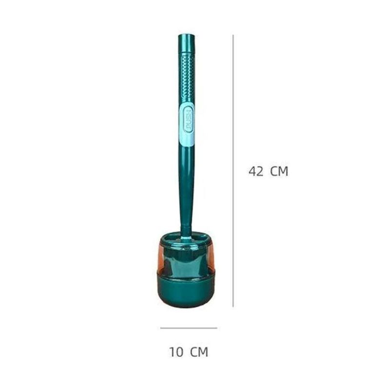 Cepillo Limpieza De Inodoro Con Dispensador De Jabón Verde-4