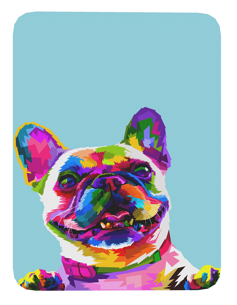 Mouse Pad Perro  Arte de animales - 17cm X 21cm D73-0