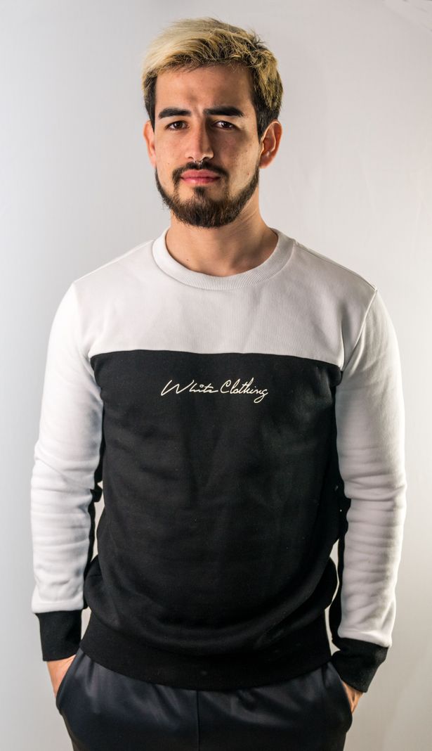 poleron fit blanco y negro White Clothing-0