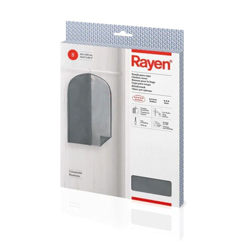 Funda de Ropa "S" Closet Color Negro Premium Rayen®-0