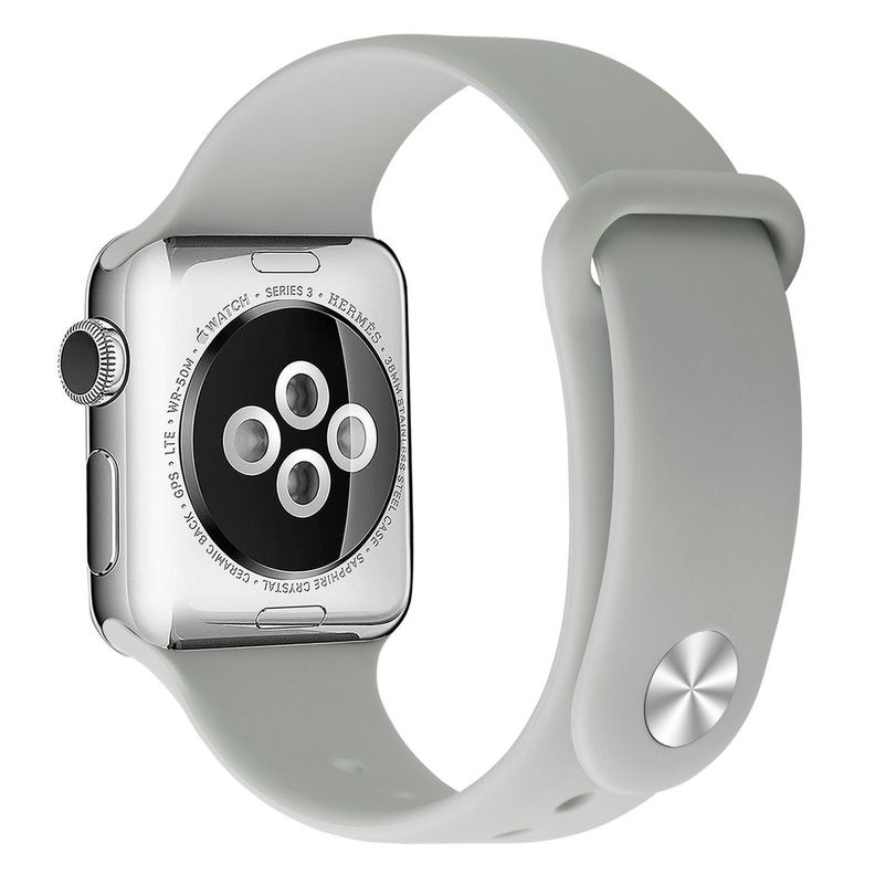Correa Boton Compatible Iwatch Apple Watch Gris Roca 38-40-41MM-0