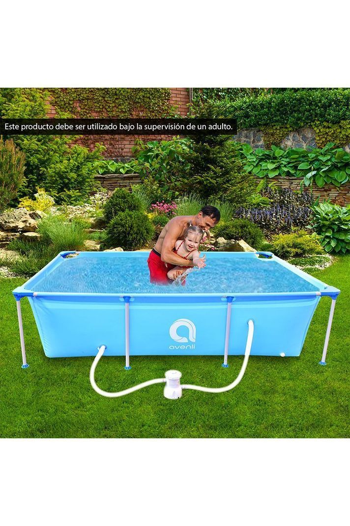 Piscina con Filtro 2612L 66x179x258 cm Celeste-1