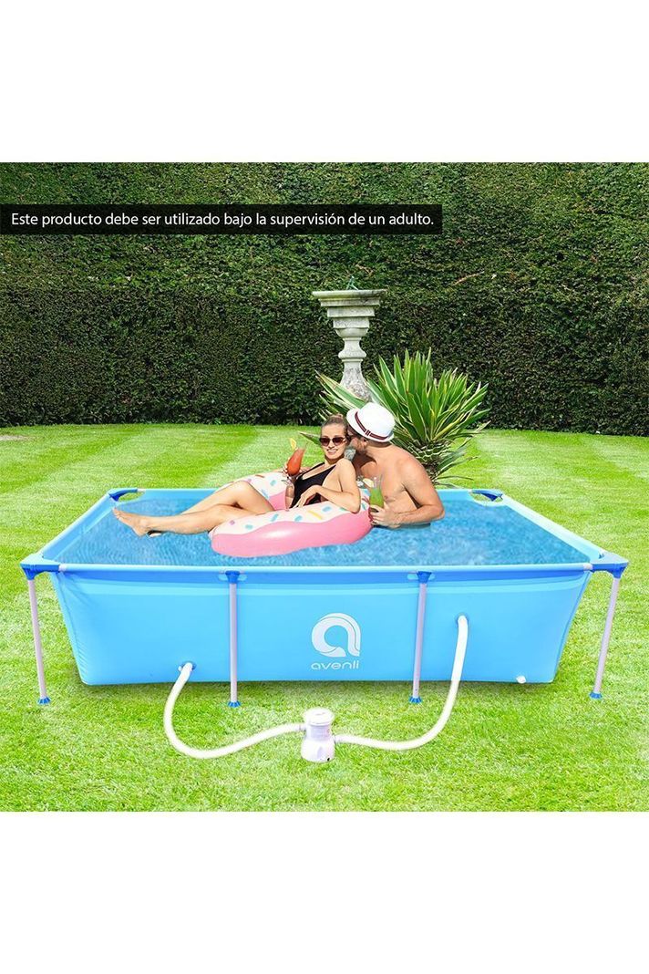 Piscina con Filtro 2612L 66x179x258 cm Celeste-5