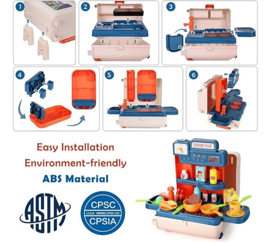 Juego De Cocina 4 En 1 Para Niños Parrillera Cocina-4