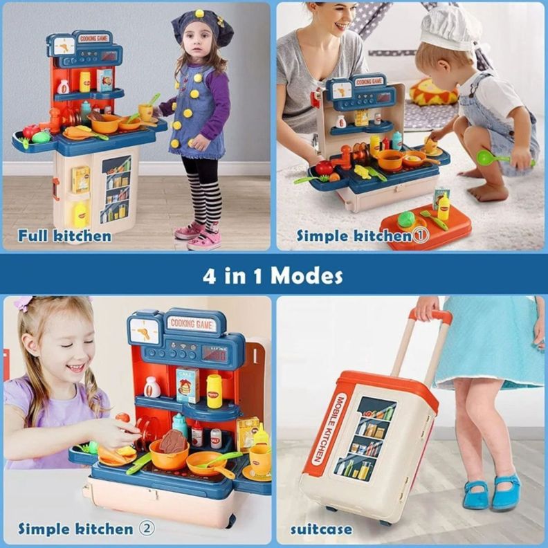 Juego De Cocina 4 En 1 Para Niños Parrillera Cocina-3
