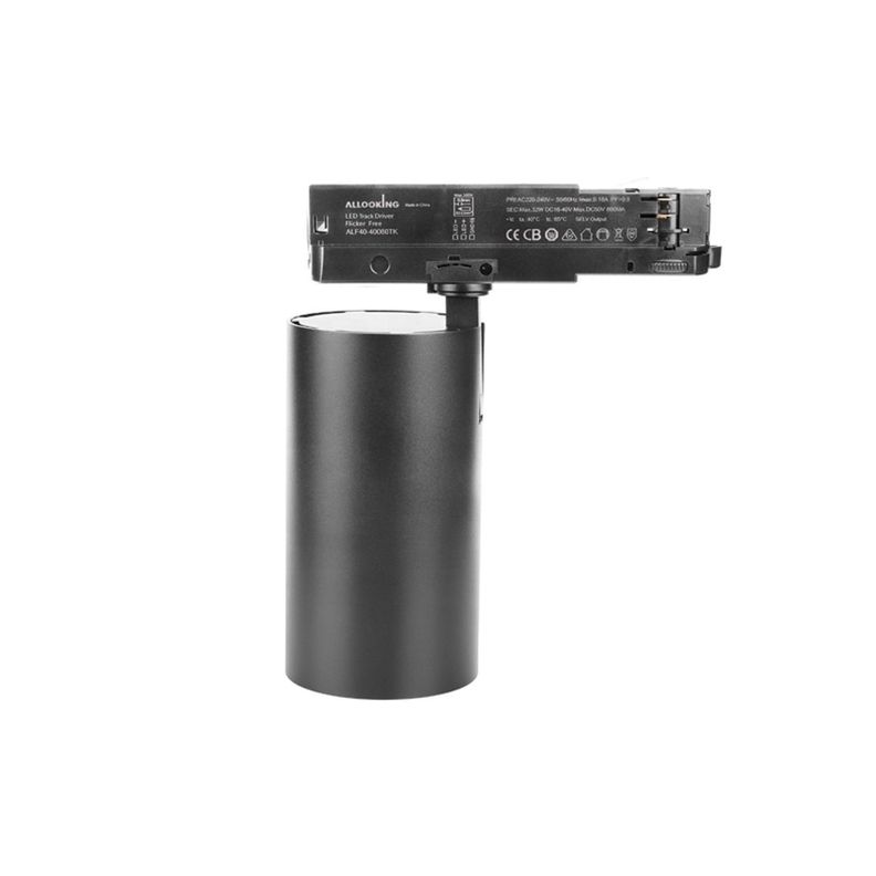 Foco Decorativo Riel 40º Trifásico "Track Light" 30W Negro-4