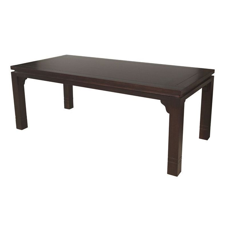 MESA DE COMEDOR LUCIANA RECTANGULAR 92 X 200 CM MADERA COLOR CHOCOLATE-1
