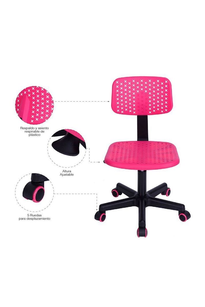 Silla de Oficina Colors Rosado-4