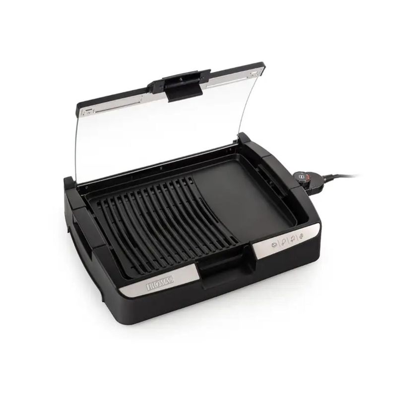 Parrilla Electrica Tapa De Vidrio 1800W 225°C TH-224 Thomas-0