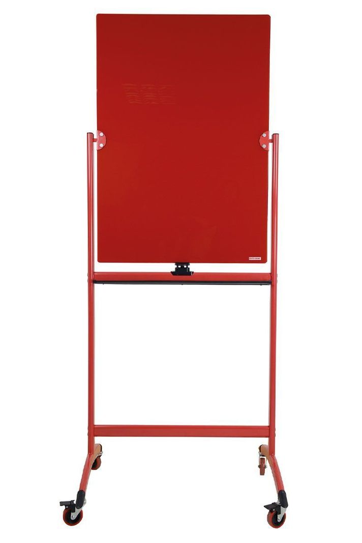 Pizarra de Vidrio Pedestal Roja-0