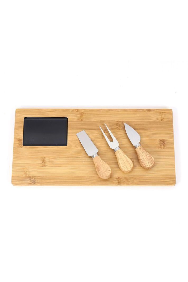 Tabla de Quesos Rectangular M con Utensilios Beige-0