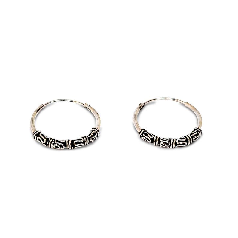 Aros Argollas Livia 18mm Plata Fina 925-0