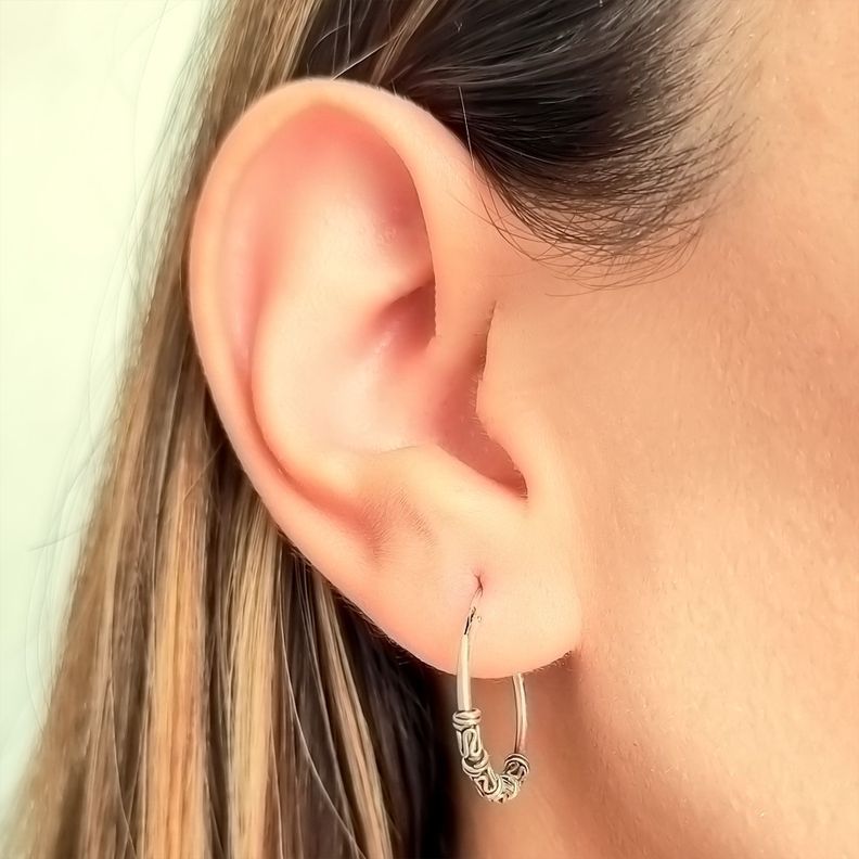Aros Argollas Livia 18mm Plata Fina 925-1