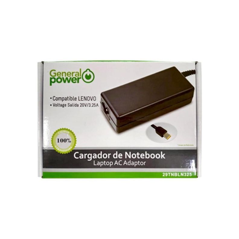 Cargador Alternativo Notebook Lenovo 20V 3.25A General Power-1