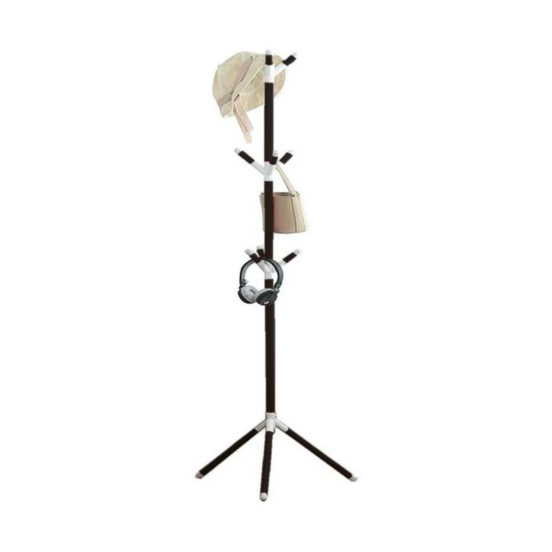 Colgador Perchero Tripo De Metal Adorno Ropa Sombrero - Negro-0