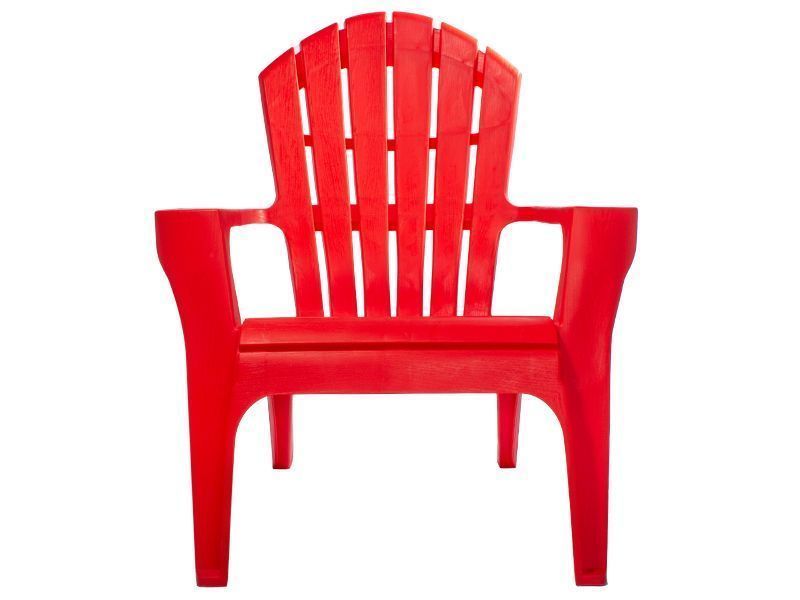 Silla Adirondack Plástica de Polipropileno Roja Liviana Apilable y Resistente