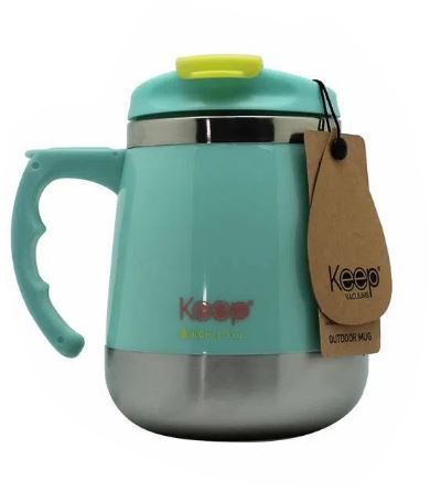 MUG TERMO OUTDOOR 400ML KEEP celeste pastel-0