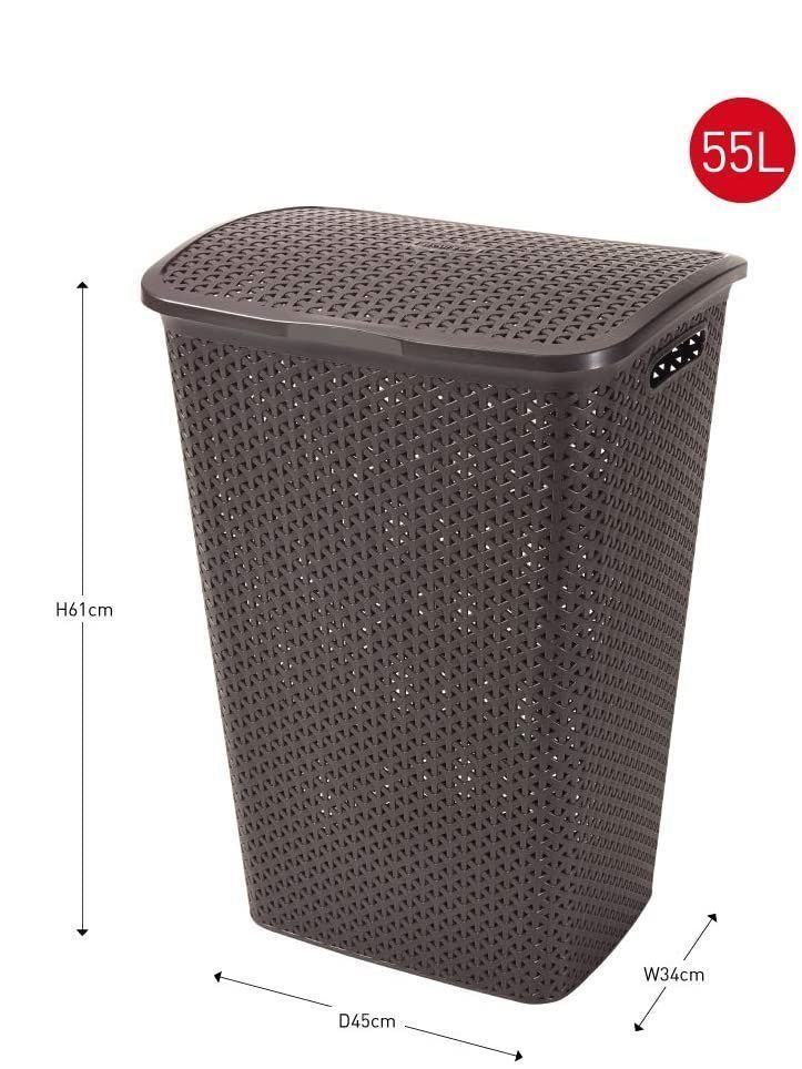 Cesto Canasto Para Ropa Bali 55 Litros Con Tapa-4