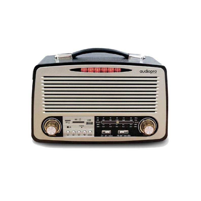 Parlante Retro Portátil Con Radio Y Bluetooth 5w - PuntoStore-0