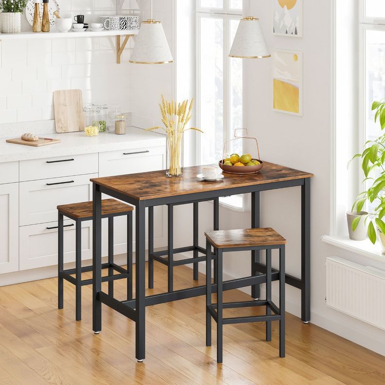SET Taburete de Bar estilo Industrial-1