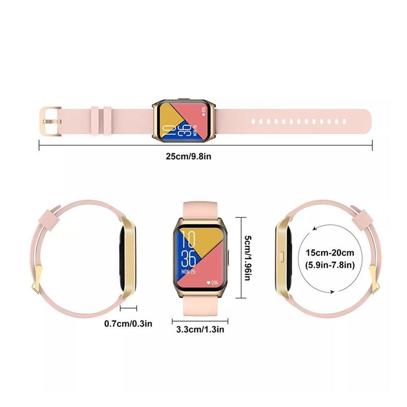 Reloj inteligente Smartwatch E17S rosado-4