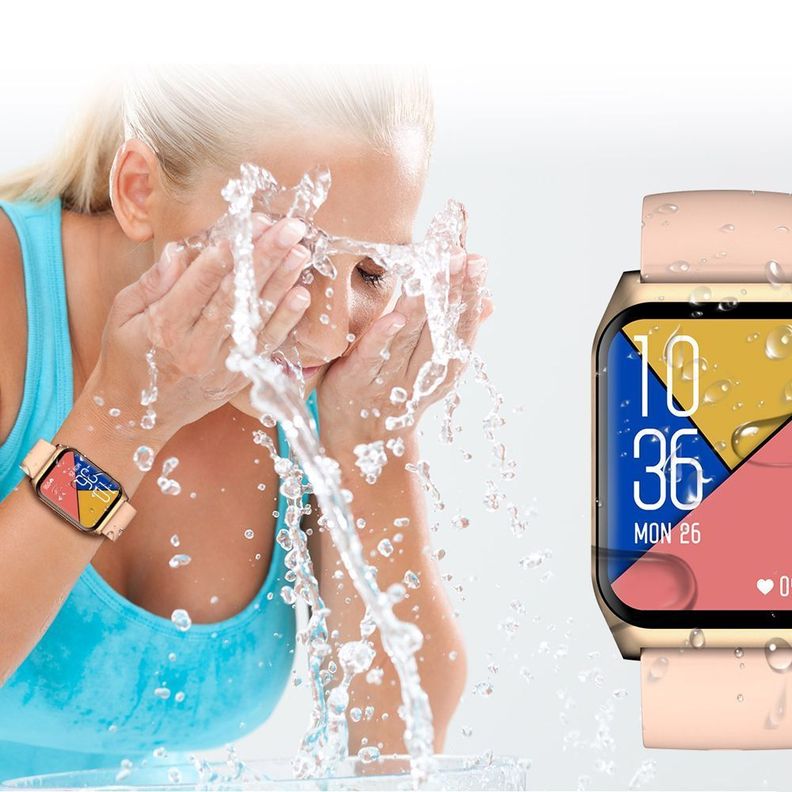 Reloj inteligente Smartwatch E17S rosado-2
