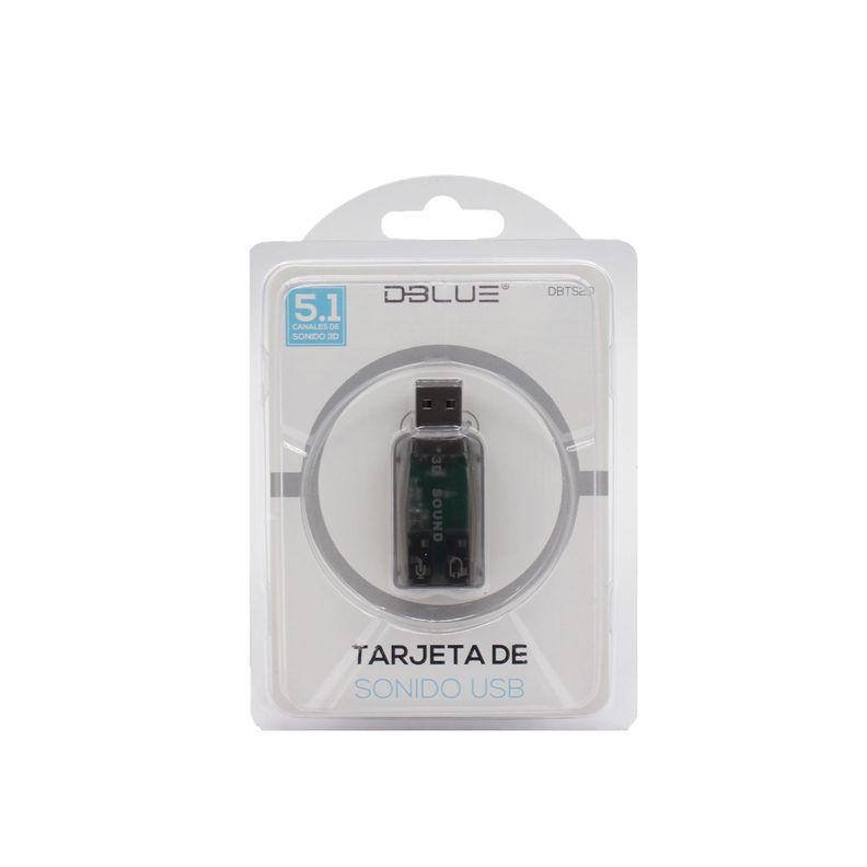 Tarjeta De Sonido Usb Universal Para Audio y Microfono Negro-2