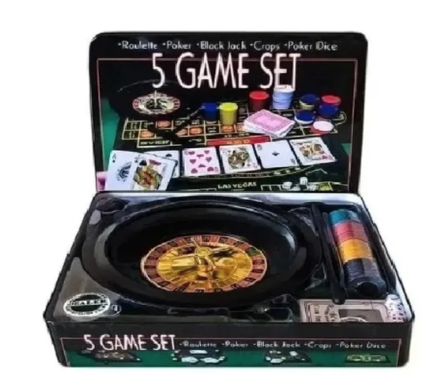 Set 5 Juegos Casino Roulette Poker black Jack craps poker-3