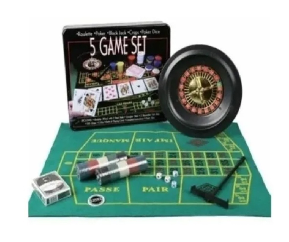 Set 5 Juegos Casino Roulette Poker black Jack craps poker-4