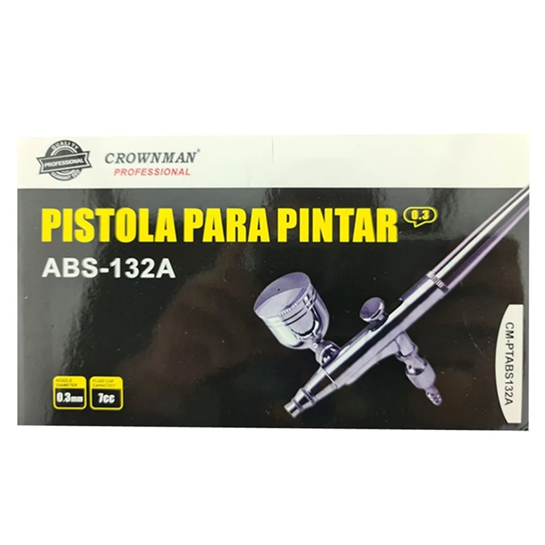 Pistola P/ Pintar Aerografo Calibre 0.3mm Crownman-3