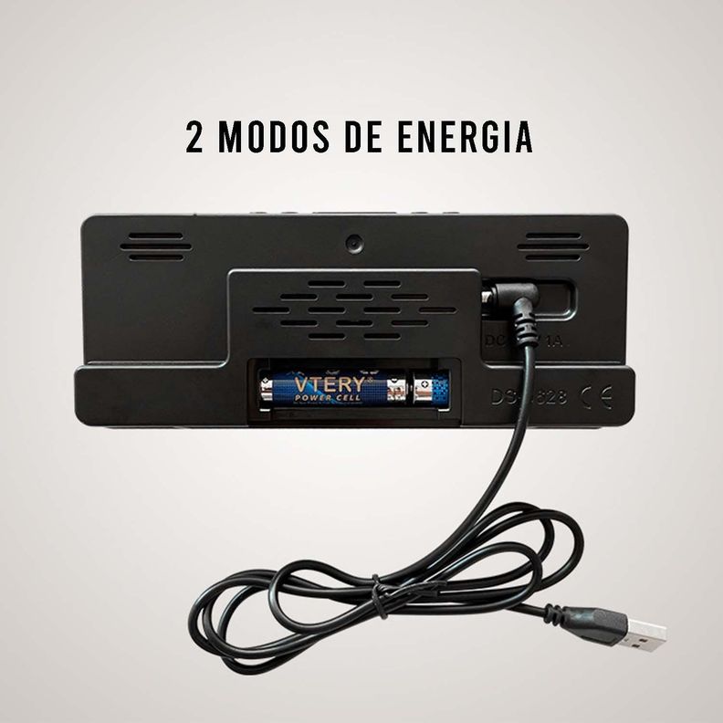 Reloj Despertador LED Multifuncional, Dormitorio-5